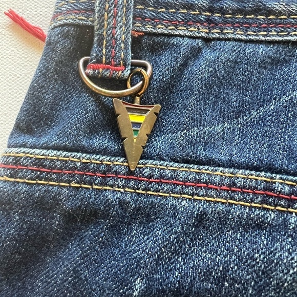 EUC Mens Akademiks Native Warriors Indian Dark Blue Jeans 38x32🐎🐎 (D3) - Picture 4 of 13